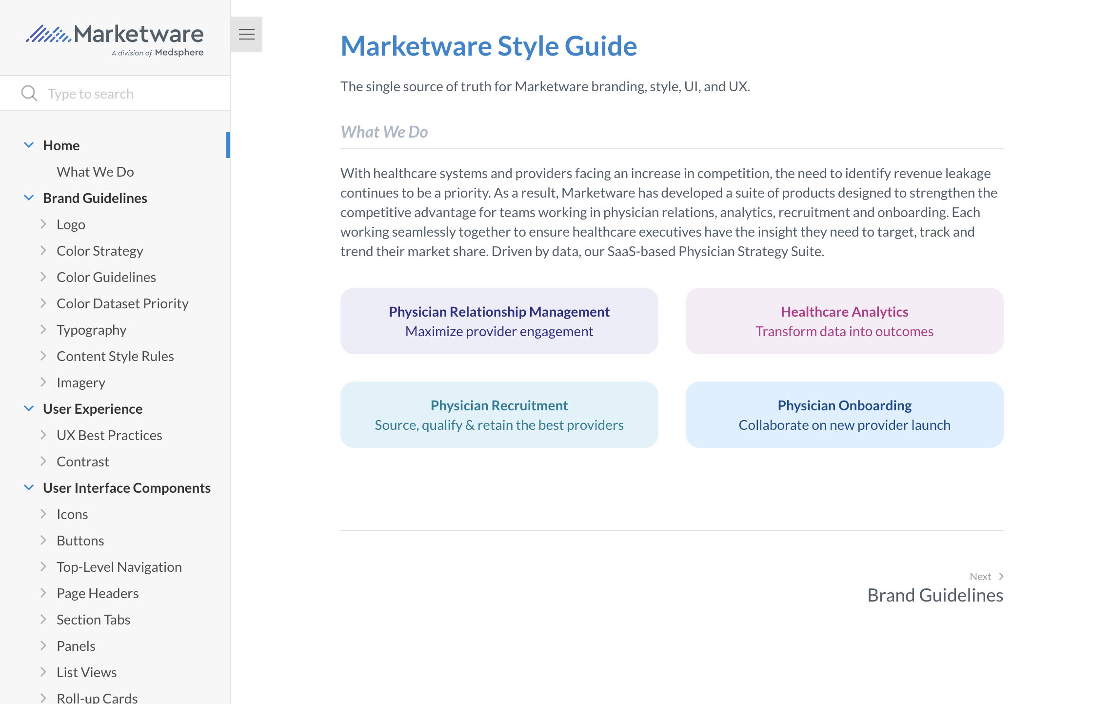 Marketware Style Guide & Design System
