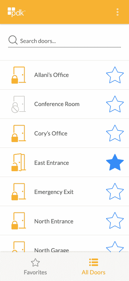 PDK Access App - All Doors